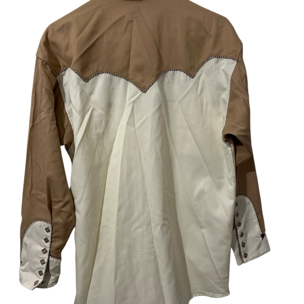 Panhandle Slim Cream and Tan Western Shirt - Picture 6 of 8